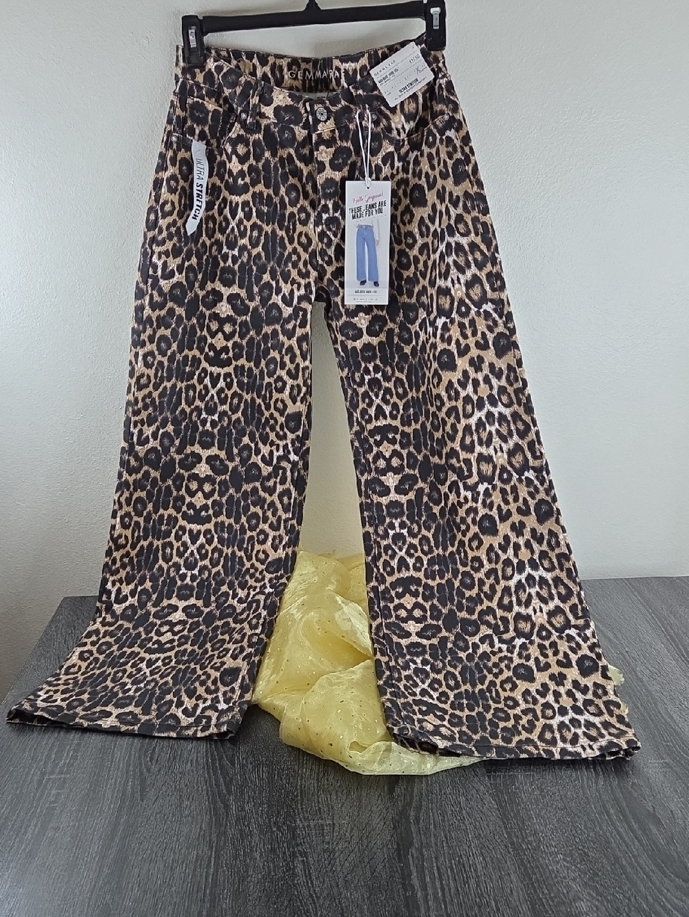 GAMMA RAY Sz 11/30 Leopard Print Wide-Leg Womens Pants Brown Black White NWT$48 - Picture 1 of 16
